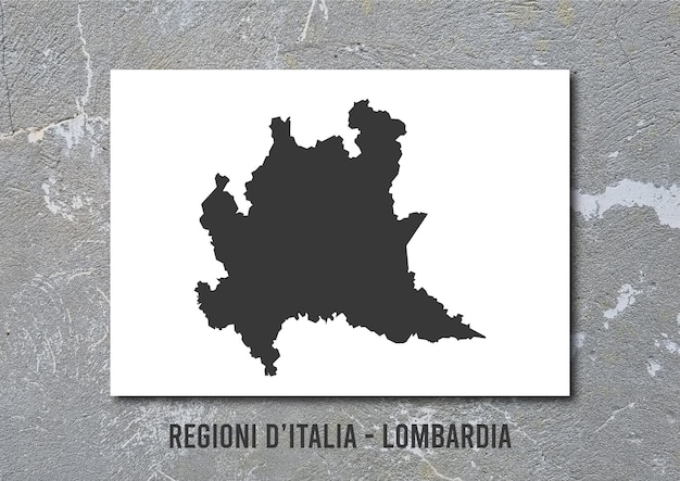 Vettore italia regioni lombardia mappa