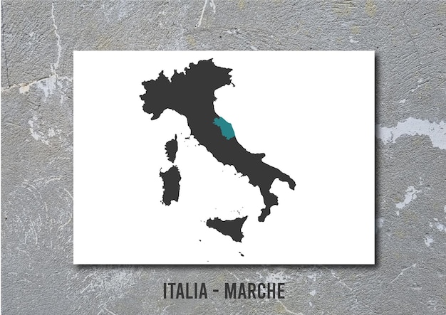 italia regioni marche mappa