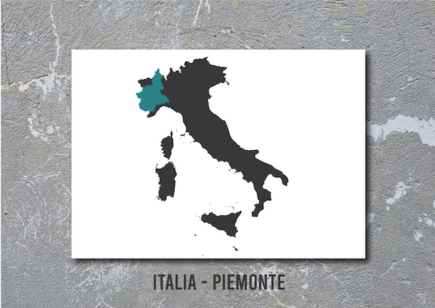 italia regioni piemonte mappa