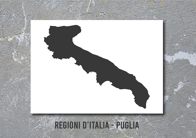 Vettore italia regioni puglia mappa