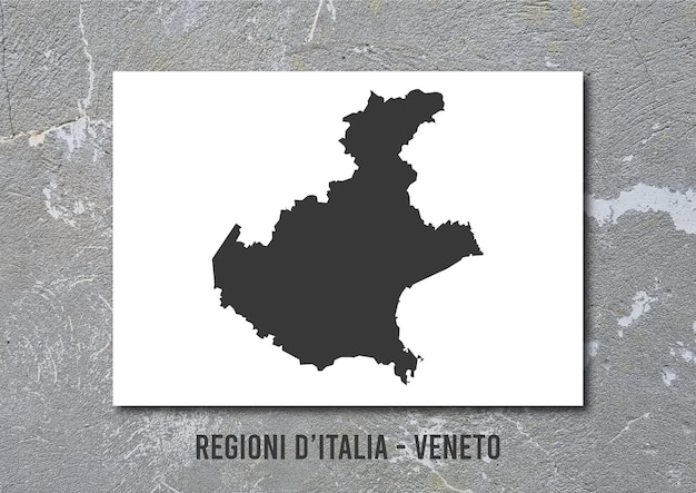 italia silhouet veneto mappa