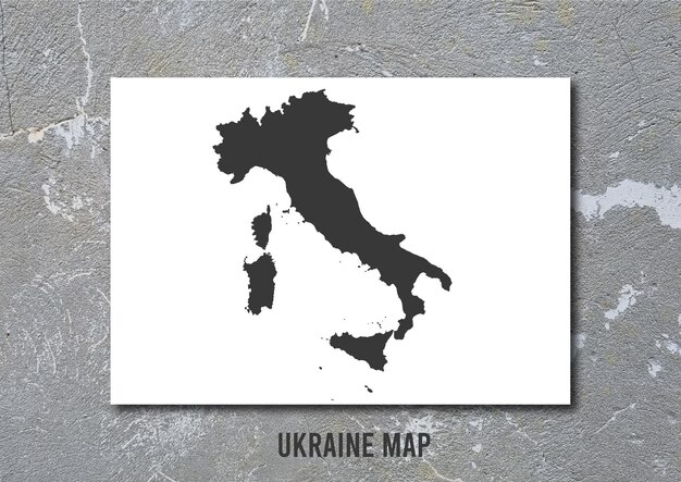 italia silhouette mappa