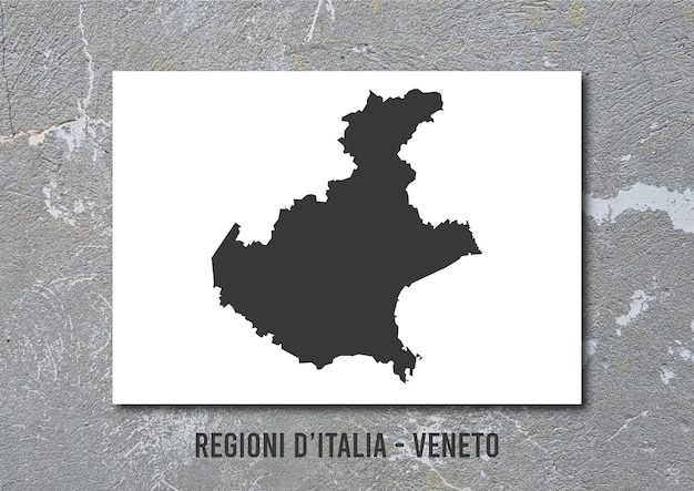 Vector italia silhouette veneto mappa