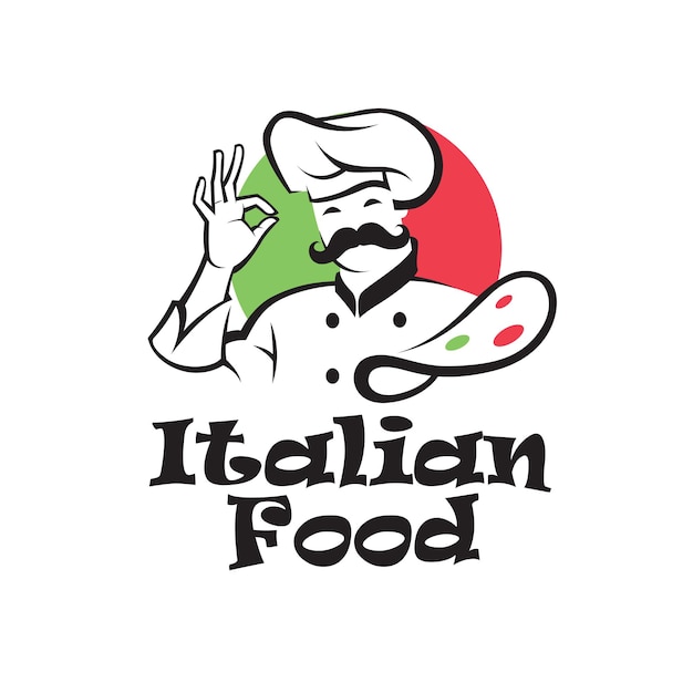 Italiaans eten embleem