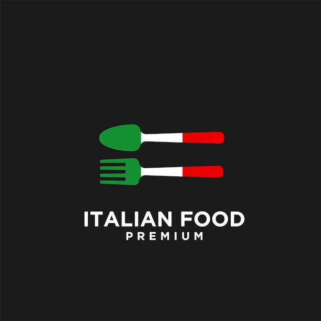 Italiaans eten vector logo ontwerp illustratie