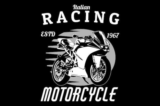 Italiaans racemotor silhouet ontwerp