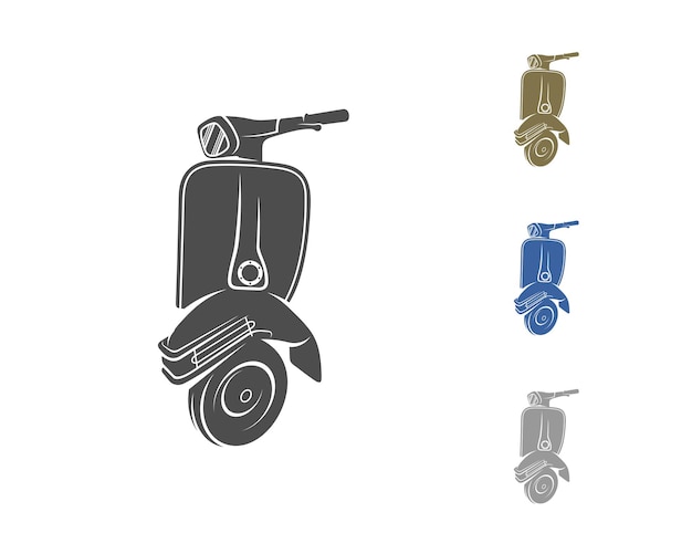 Italiaanse scooter uit italië pictogram in zwarte stijl geïsoleerd op een witte achtergrond italië land symbool voorraad vectorillustratie