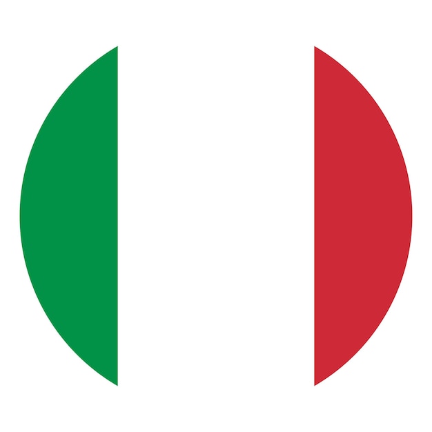 Italiaanse vlag in ronde cirkel vorm ontwerp Vlag van Italië