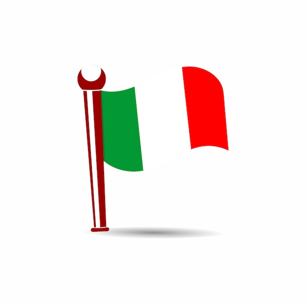 Italiaanse vlag vector ontwerp