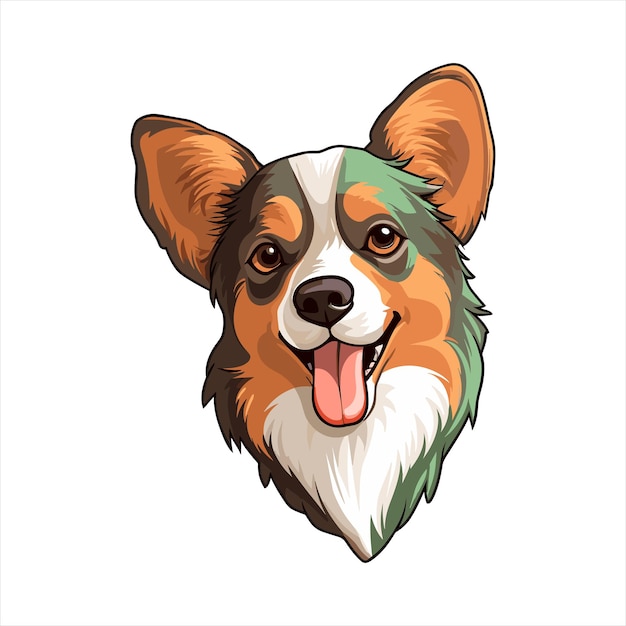 Italiaanse Volpino hond ras Leuke cartoon Kawaii personage Dier huisdier geïsoleerde sticker illustratie