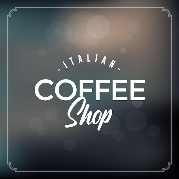 Vector italian coffee shop vintage logo