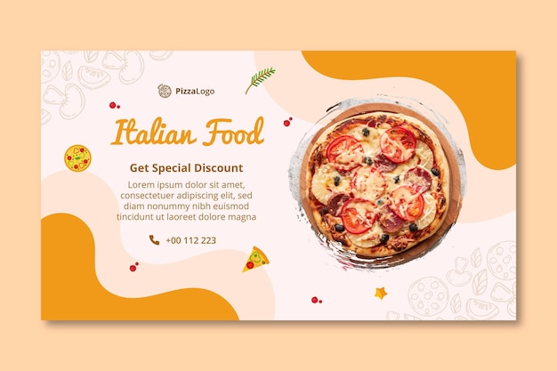 Vector italian food banner template