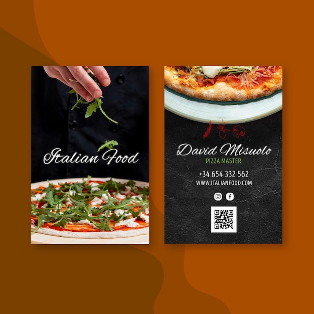 Italian food business card