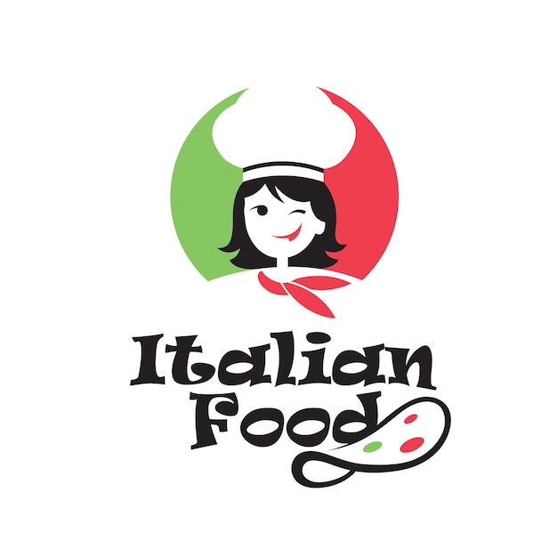 Vector italian food emblem