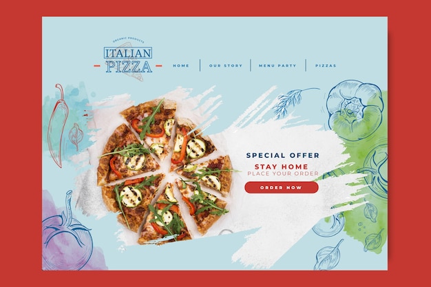 Italian food landing page