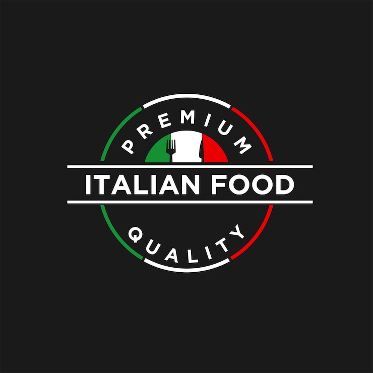 Vector italian food vector logo badge design