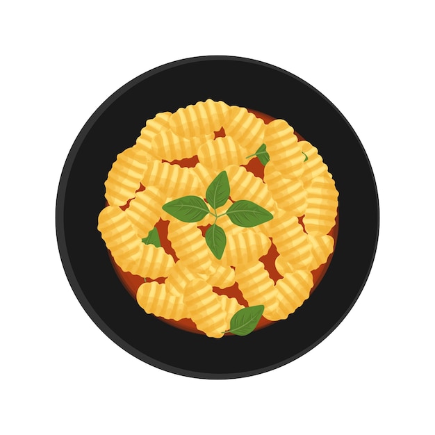 Vettore logo dell'illustrazione vettoriale dei gnocchi italiani