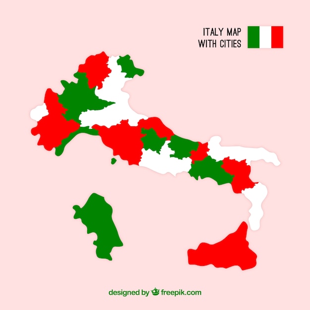 イタリア語の地図