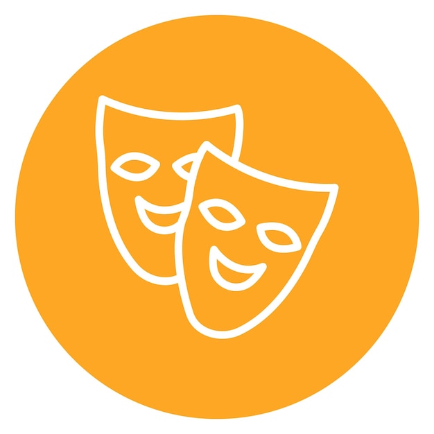 イタリア オペラ マスク アイコン ベクトル画像 イタリアに使用できます