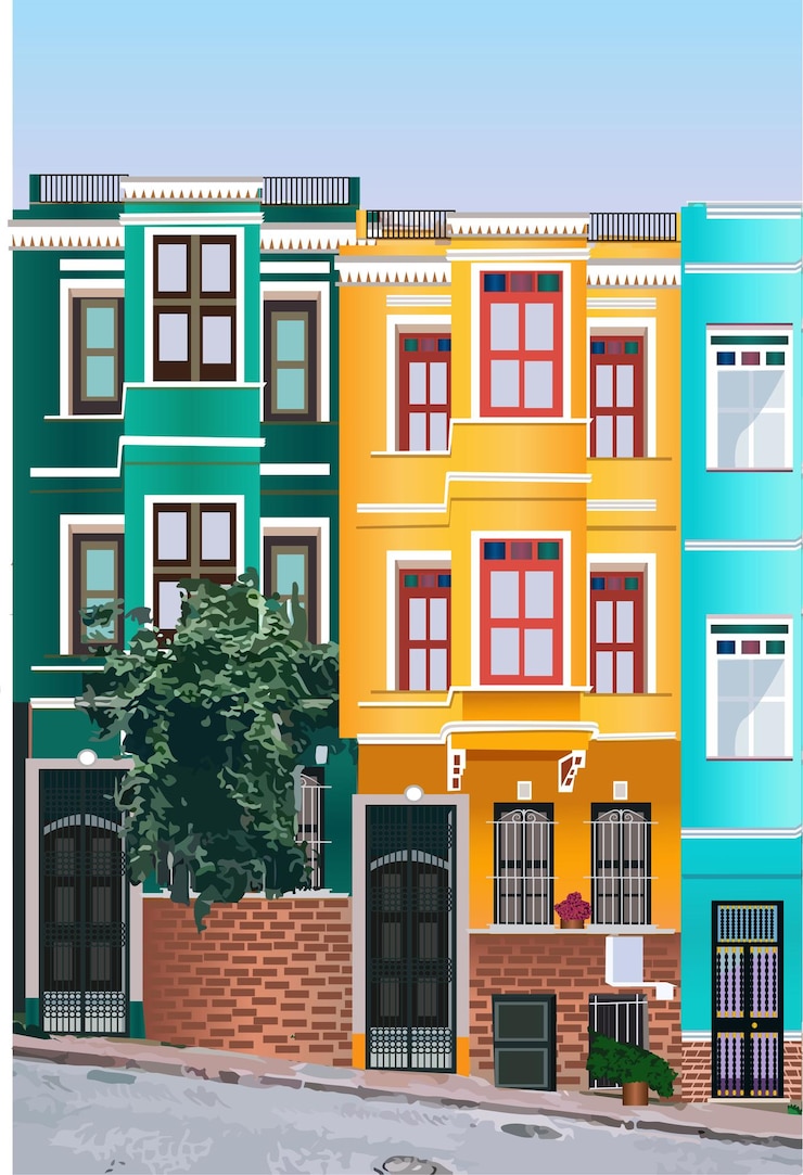 Vector italian passages wander through the enchanting streets of italy
