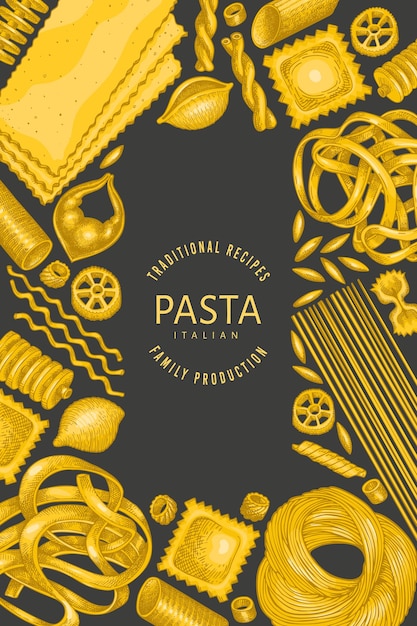 Italian pasta design template.