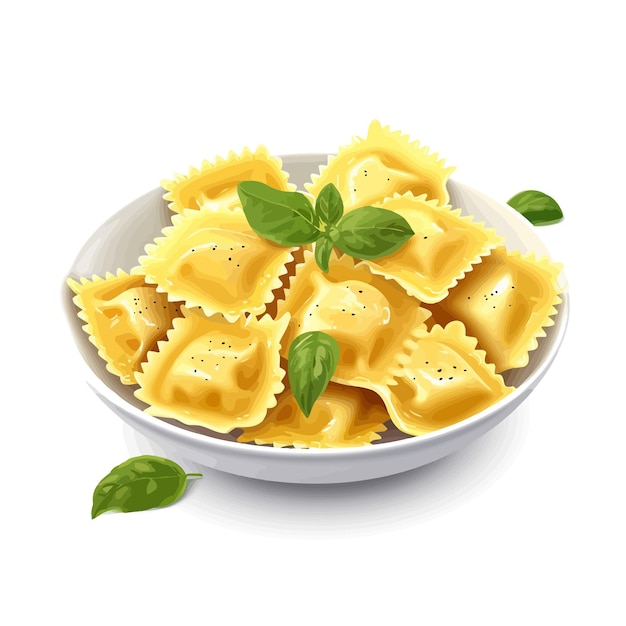 Vettore cuori di pasta italiana