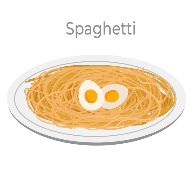 Vector italian pasta noodles set menu italian noodles food recipes collection vegan pasta spaghetti noodles menu close up illustration