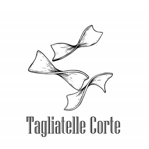 Italian pasta Tagliatelle Corte.