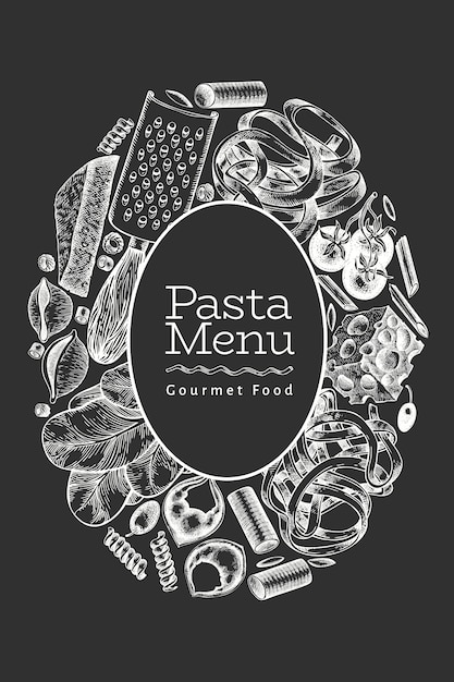 Pasta italiana con aggiunte di design