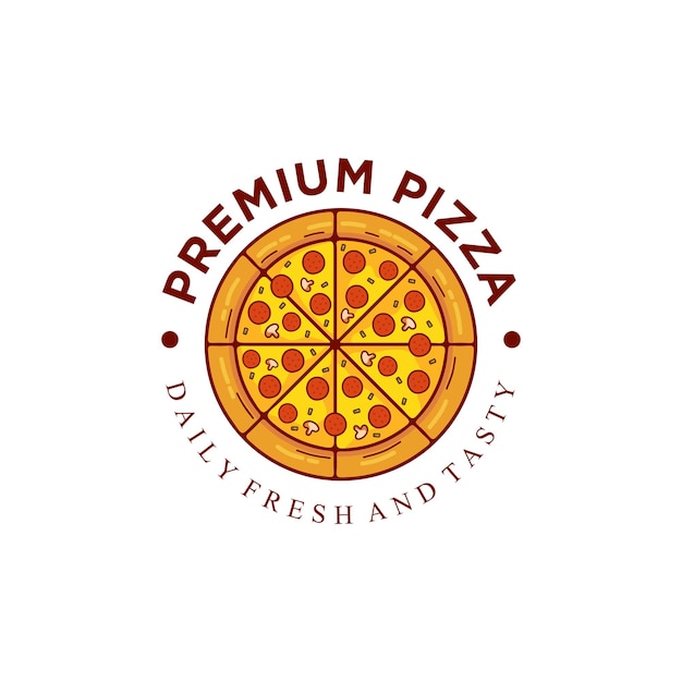 Italian pizza design logo logo for food and drink and restaurants