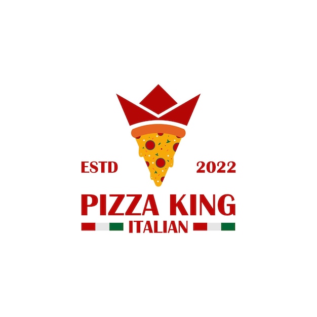 italian pizza king logo vector design
