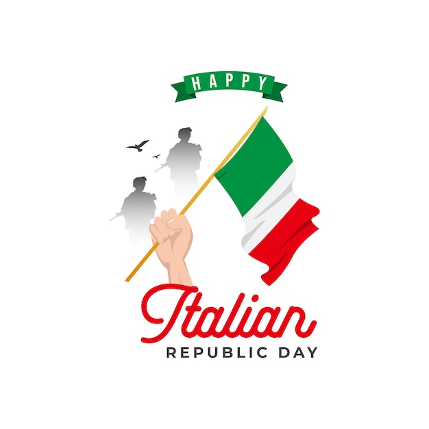 Modello di progettazione banner festa della repubblica italiana celebrazioni della festa nazionale della bandiera italiana