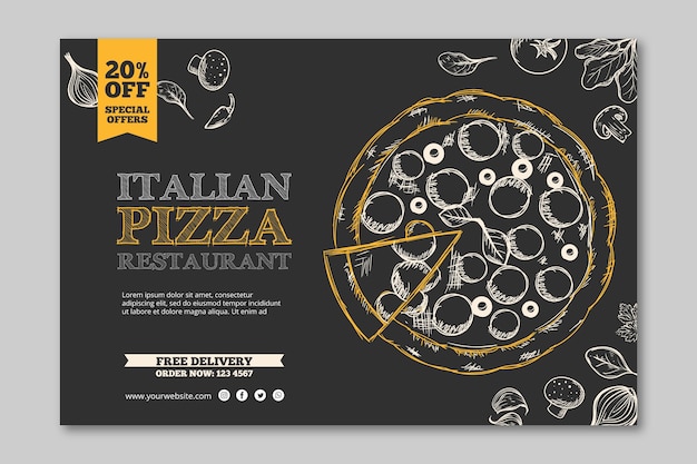 Italian restaurant template banner