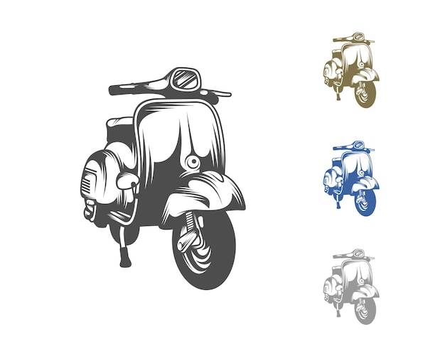 Italian scooter from italy icon in black style isolated on white background italy country symbol stock vector illustration