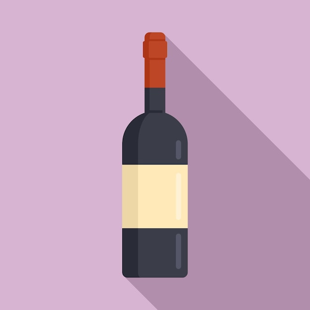 Italian wine bottle icon flat illustration of italian wine bottle vector icon for web design