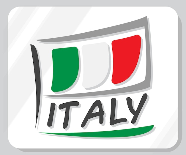 Italië grafische trots vlagpictogram