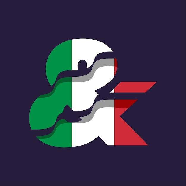 Italië symbool vlag ampersand