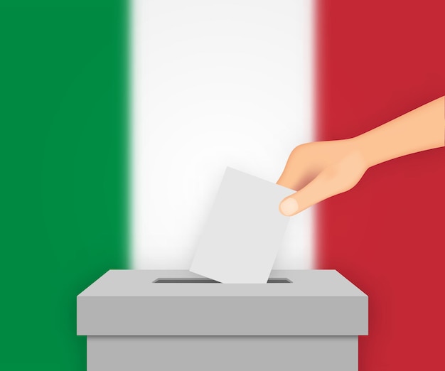 Vettore sfondo del banner elettorale in italia modello per il tuo design