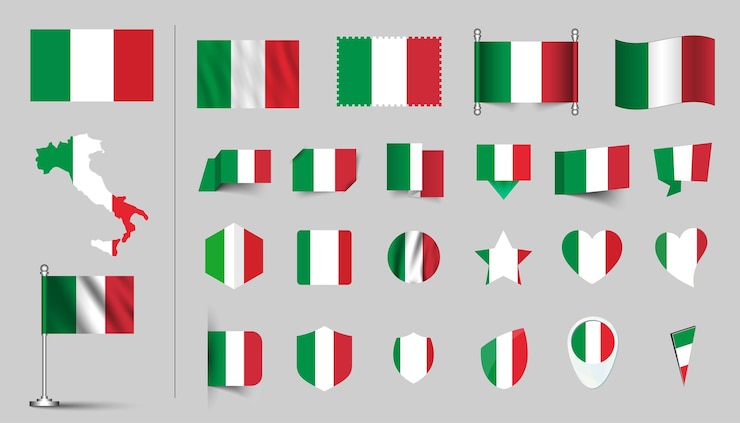 Vector イタリア国旗コレクション
