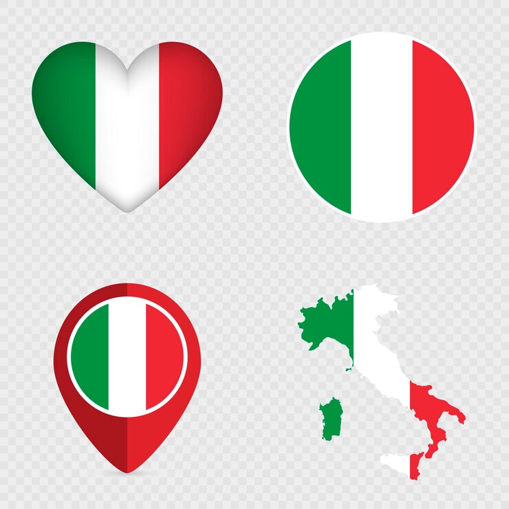 Vector イタリア国旗 アイコンパック ベクトルイラスト