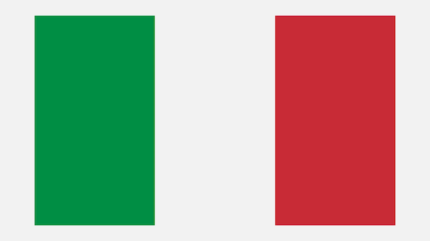 Vector italy flag with original color