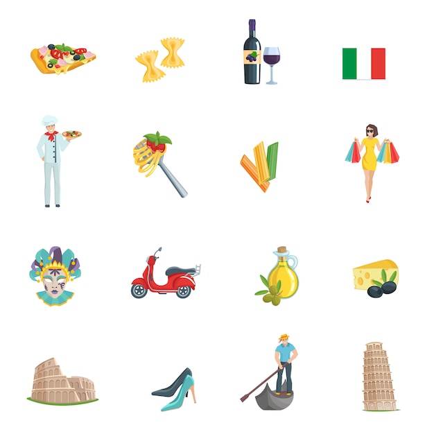 イタリアのアイコンを設定します。