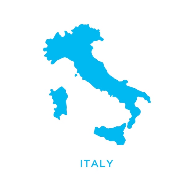 Vector italy map icon europe logo glyph design illustration