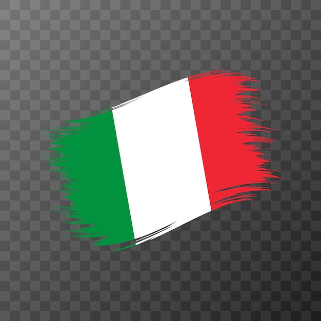 Italy national flag Grunge brush stroke Vector illustration on transparent background