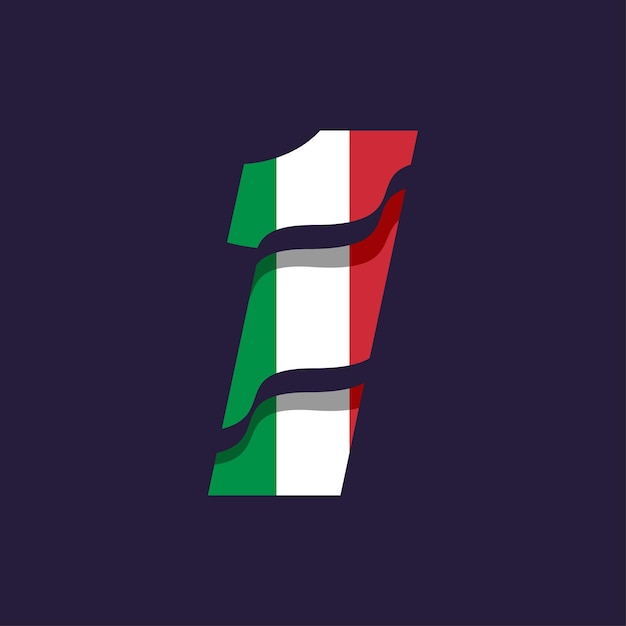 Italy numeric flag 1