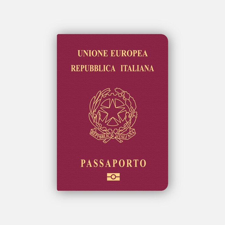 Vector italy passport cover