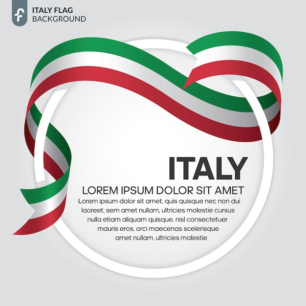 Italy ribbon flag vector illustration on a white background