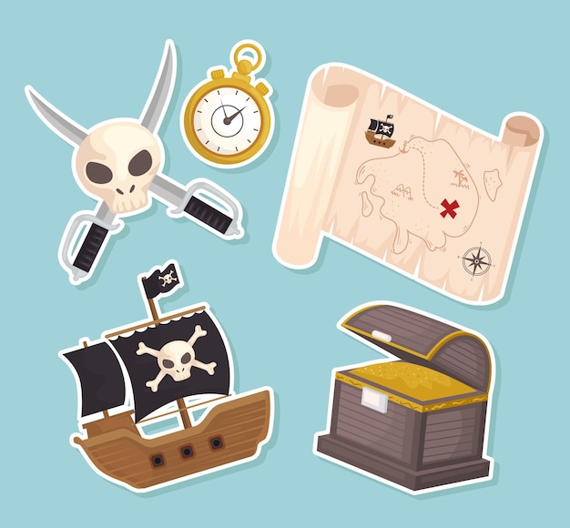 Items treasure pirates