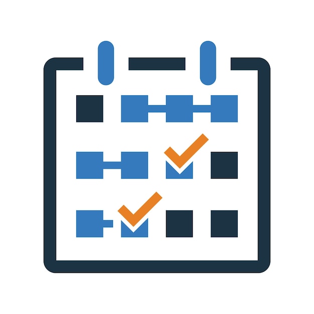 Vector iteration schedule icon glyph style vector eps