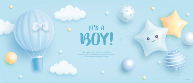 Its a boy baby shower invitation